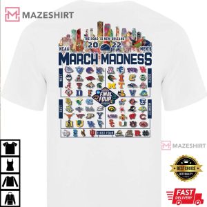 2022 NCAA Mens March Madness 64 Teams Road to New Orleans T shirt