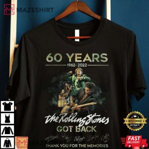 The Rolling Stones 60 Years 1962 2022 T Shirt The Rolling Stones Tee