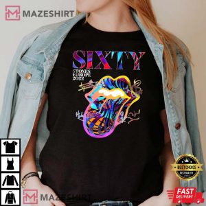 The Rolling Stones Sixty Stones Europe 2022 Signatures Shirt 60th Anniversary 1962 2022 Shirt