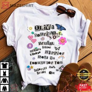 Olivia Rodrigo, Sour Album Graphic, Gift For Olivia Rodrigo Fan T-Shirt