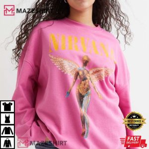 Pink Nirvana Jumper Sweatshirt Medium Hot Pink Nirvana Smiley Face Shirt