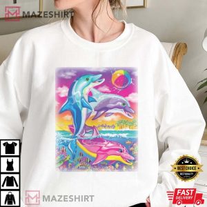 Lisa Frank Dolphin Shirt LF Dolphins Shirt 90s Lisa Frank Inspired Sweatshirt