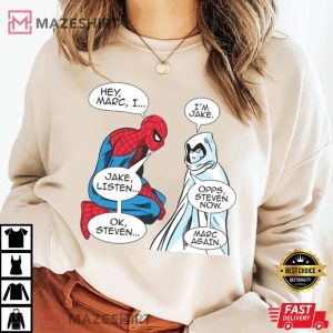 Funny Moon Knight, Moon Knight vs Spiderman Gift For Fan T-Shirt
