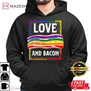 Gay Pride Rainbow Love Bacon Low Carb Keto LGBTQ Accessories T-Shirt