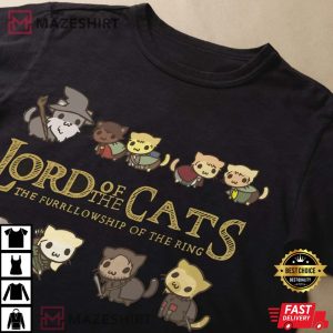 Lord of the Cats T Shirt A Purrfect Gift for Rings Fans Cat and Animal Lovers Shirt