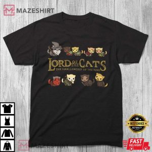 Lord of the Cats T Shirt A Purrfect Gift for Rings Fans Cat and Animal Lovers