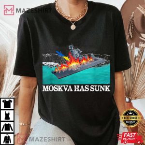 Moskva Warship Battleship has sunk Support Ukraine Women black