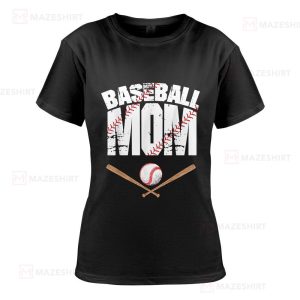 Baseball Mom mother day black women tshirt