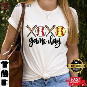 Game Day Baseball Baseball Life Softball Life for Mom Women white 2 t shirt 1