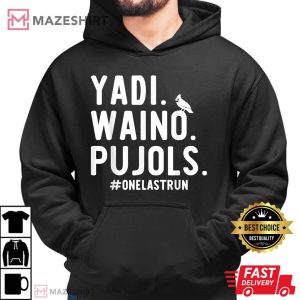Yadi Waino Pujols onelastrun Baseball Softball Lover Men black hoodie 2