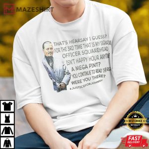 Justice For Johnny Depp, Johnny Depp Gift For Fan T-Shirt #3