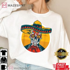 130. Cool Cinco de Mayo Mexican Skeleton Mariachi Fiesta Party T Shirt sweatshirt