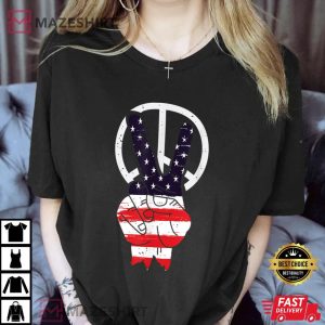 Fourth 4th of July American Flag Peace Women black 1