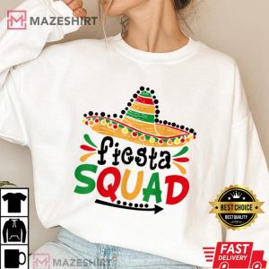 Lets Fiesta Squad Cinco de Mayo 5th May Mexican Women 2 white sweatshirt