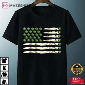 Marijuana Cannabis Pot Flag Joint Smoker 420 Weed Flower Unisex black