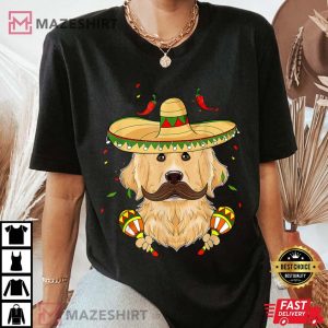 Sombrero Dog I Cinco De Mayo Golden Retriever Women black