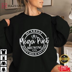HearSay Mega Pint Brewing Co tshirt Johnny Depp Hersay Shirt