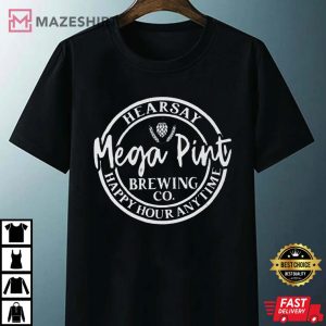 HearSay Mega Pint Brewing Co tshirt Johnny Depp Hersay Tee