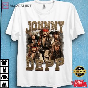 Johnny Depp Vintage 90s Justice For Johnny Depp TShirt