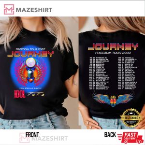 Journey Rock Legends Freedom Tour 2022 T shirt Journey Band s Both Sides tshirt