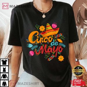 Happy Cinco De Mayo With Mexican Sombrero Women black 1