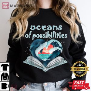 Oceans of Possibilities Summer Reading 2022 Librarian Women black sweatshirt