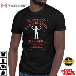Blackbeard's Bar and Grill Staff Style Shirt, Our Flag Means Death, Gentleman Pirate T-Shirt