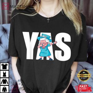 YAS QUEEN Elizabeth II Dabs Dab Funny Meme Dabbing T-Shirt, Platinum Jubilee 2022 Celebration Shirt