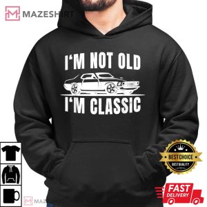 Not Old but Classic Fun Design Old Car Mens Graphic Men black hoodie 2