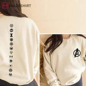 Avengers Team Symbol Sweatshirt, Avengers Hoodie, Avengers Clothing, Marvel Fan Gifts, Captain America, Ironman, Marvel Merch, Thor, MCU