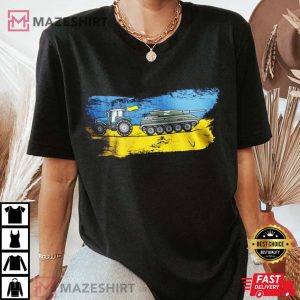 Ukraine Farmer Shirt, Support Ukraine, Ukraine Farmer Steals Tank, Ukraine Flag T-Shirt