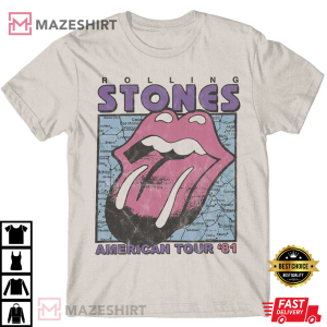 The Rolling Stones Unisex T-Shirt American Tour Map