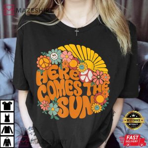 Retro Here Comes The Sun Floral Summer Family Vacation 2022 Women black2