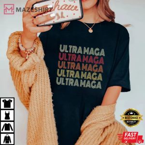 Ultra Maga Flag Shirt Ultra Maga print Vote Red Trendy Shirt