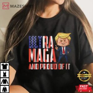 Ultra Maga Donald Trump, Ultra Maga Flag T-Shirt