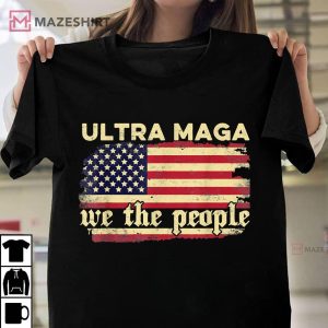 Funny Ultra Maga Vintage American Flag Ultra Maga Retro Unisex shirt 2