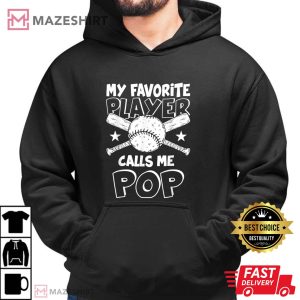 My Favorite Player Calls Me Pop Baseball Softball Love Men black hoodie 2