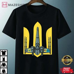 Tryzub Airplane Ukraine Army Armed Force Zelensky President T-Shirt