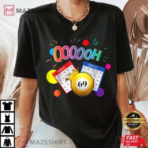 Drag Queen Bingo Funny Oooooh 69 Bingo Fan LGBT Bingo Ball Women black