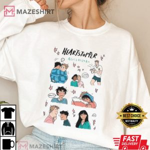 Heartstopper Shirt Alice Oseman Merch Nick and Charlie Art LGBTQ shirt