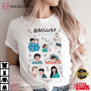 Heartstopper Shirt Alice Oseman Merch Nick and Charlie Art LGBTQ Tee