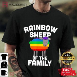 Rainbow Sheep Of The Family Gay Pride LGBTQ Equality Men black t shirt 2