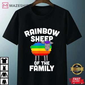 Rainbow Sheep Of The Family Gay Pride LGBTQ Equality Unisex black
