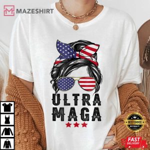 Pro Trump Ultra Mega Messy Bun Women white