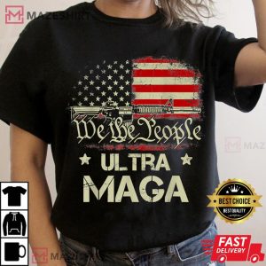 Ultra Maga Proud Ultra Maga Women black t shirt 2