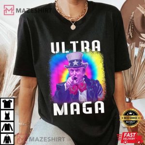 Ultra Maga Trump Uncle Sam 4th Of July Tie Dye Women black