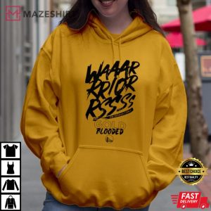Warriors Gold Blooded, Golden State Warriors 2022 Playoffs, Yellow T-Shirt