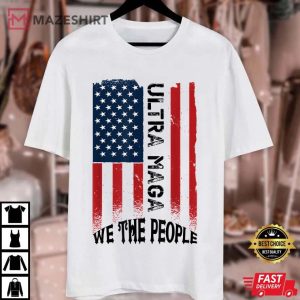 Funny Ultra Maga Vintage American Flag Ultra Maga Retro Unisex white