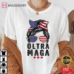 Pro Trump Ultra Mega Messy Bun Women white 1