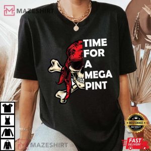 Time For a Mega Pint Funny Sarcastic Saying Women black